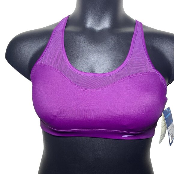 Brooks Fast Forward Mesh Crossback Size Small Violet Pullover Sports Bra - Picture 10 of 10